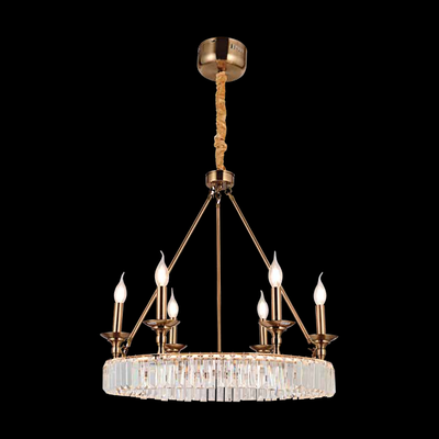 JS-SBL DF-09-073 Antique Brass Candle Arm Chandeliers