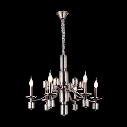 JS-SBL DF-09-083 Gunmetal Black Candle Arm Chandeliers