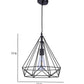 Gleonix Black Iron Hanging Light  | E27 holder | Included Bulb | Eliante by Jainsons Lights