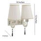 White Wall Light White Fabric - S-112-2W - Included Bulb