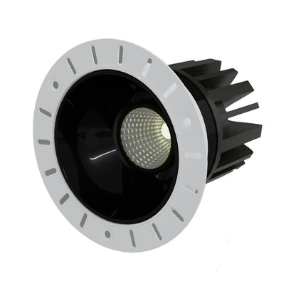 JS-TRL Dusky-T 18w Round In-Ceiling Tilt Colored Reflector Cob Downlight