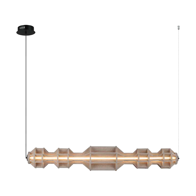 JS-SBL ER-10-297 Black & Brown Rectangular Hanging Lights