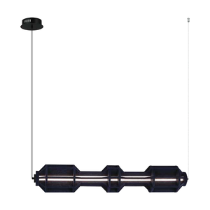 JS-SBL ER-10-298 Black & Blue Rectangular Hanging Lights