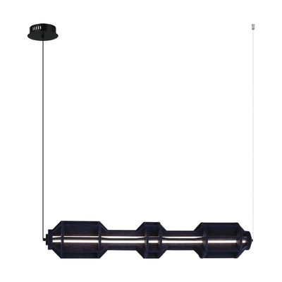 JS-SBL ER-10-299 Black & Grey Rectangular Hanging Lights