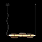 JS-SBL ER-10-304 Brass & Coffee Rectangular Hanging Lights