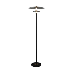 JS-SBL ER-10-314 Black & Smoke Led Floor Lamp
