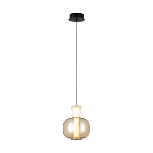 JS-SBL ER-10-317 White & Smoke Glass Hanging Lights