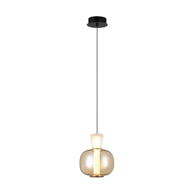 JS-SBL ER-10-317 White & Smoke Glass Hanging Lights