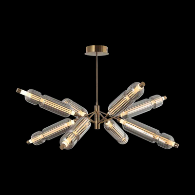 JS-SBL ER-10-325 Black & Smoke Led Chandelier