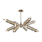 JS-SBL ER-10-326 Brass & Amber Led Chandelier
