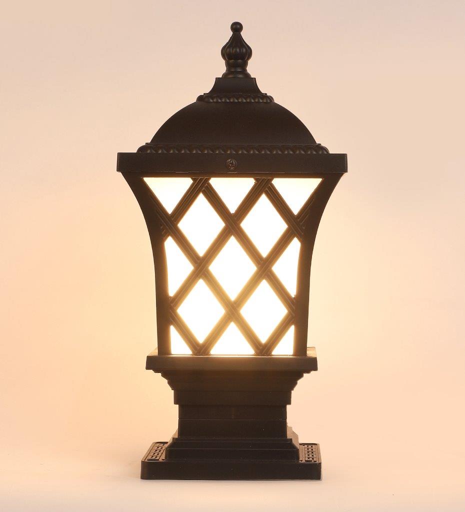 ELIANTE Black Aluminium Outdoor Gate Light - EXPREES-BK