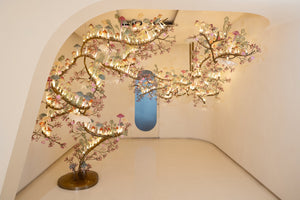 Whimsical Toadstool Glass Branch Chandelier – A Statement Piece for Feature Corners