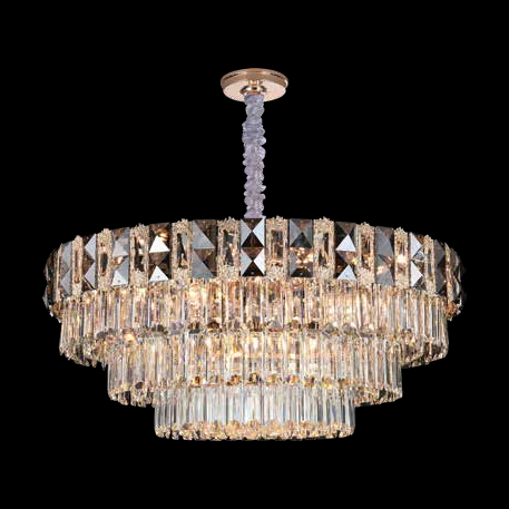 JS-SBL FL-10-002 Smoke & Clear Crystal Chandeliers