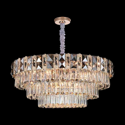 JS-SBL FL-10-002 Smoke & Clear Crystal Chandeliers