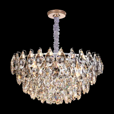 JS-SBL FL-10-013 Gold & Clear Crystal Chandeliers
