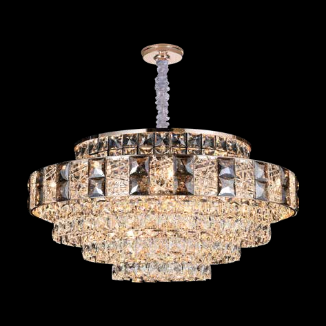 JS-SBL FL-10-017 Smoke & Clear Crystal Chandeliers