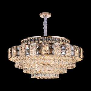 JS-SBL FL-10-017 Smoke & Clear Crystal Chandeliers