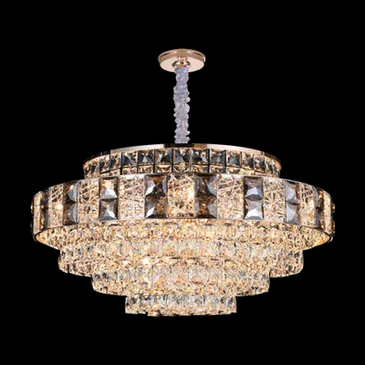 JS-SBL FL-10-017 Smoke & Clear Crystal Chandeliers