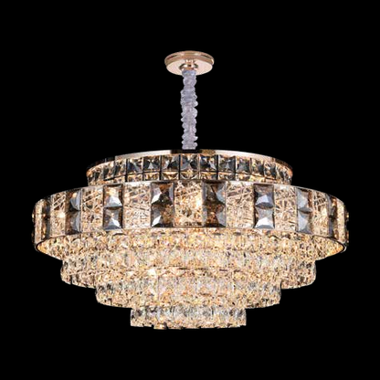 JS-SBL FL-10-017 Smoke & Clear Crystal Chandeliers