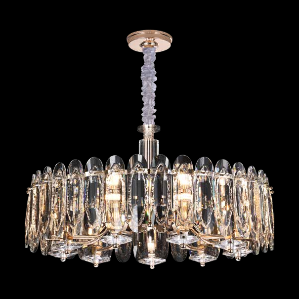 JS-SBL FL-10-020 Smoke & Clear Crystal Chandeliers