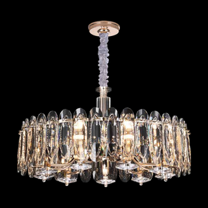 JS-SBL FL-10-020 Smoke & Clear Crystal Chandeliers