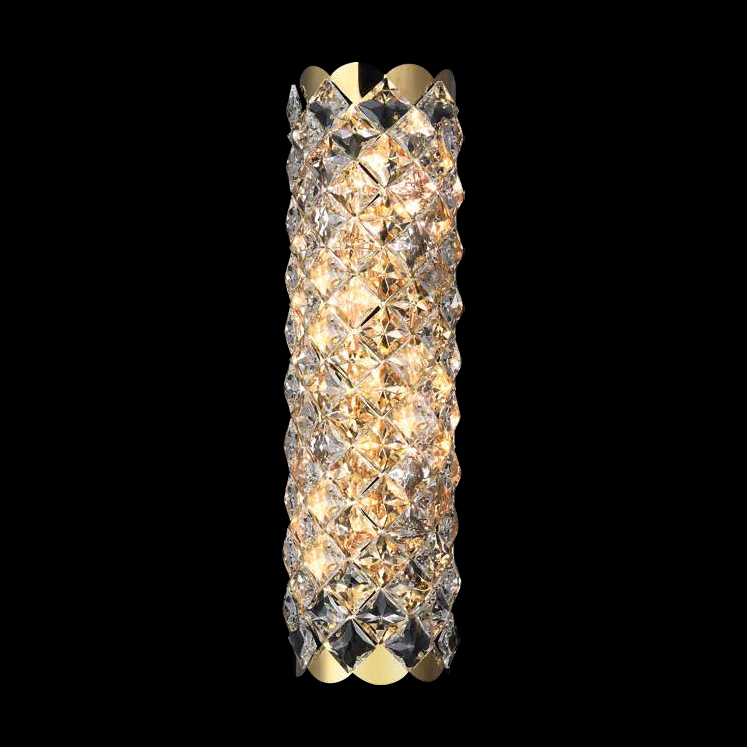JS-SBL FL-10-021 Gold & Clear Crystal Wall Light