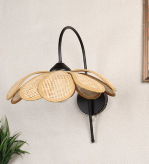 Eliante by Jainsons Lights | Black Iron Wall Light | FLOWER-WALL