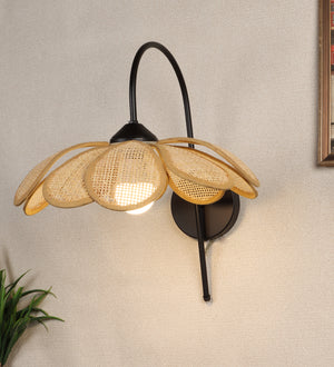 Eliante by Jainsons Lights | Black Iron Wall Light | FLOWER-WALL