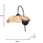 Eliante by Jainsons Lights | Black Iron Wall Light | FLOWER-WALL