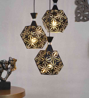 Xelion Black Iron Hanging Light  | E27 holder | Included Bulb | Eliante by Jainsons Lights