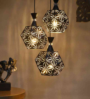 Xelion Black Iron Hanging Light  | E27 holder | Included Bulb | Eliante by Jainsons Lights