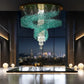Gemstoniya Crystal Glass Chandelier – Modern Luxury Hanging Light for Living & Dining Room