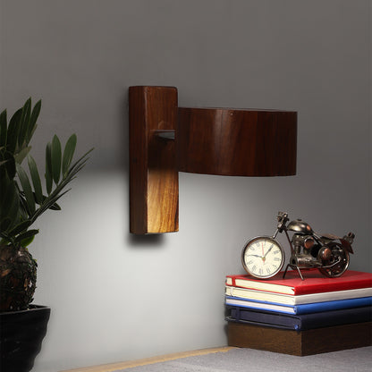 Wooden Metal Wall Light - G-10-1W - Included Bulb