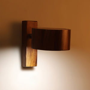Wooden Metal Wall Light - G-10-1W - Included Bulb