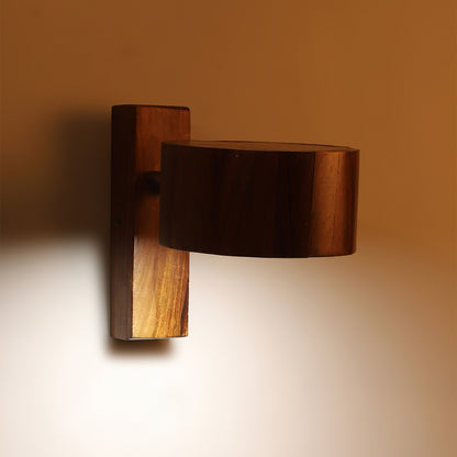 Wooden Metal Wall Light - G-10-1W - Included Bulb