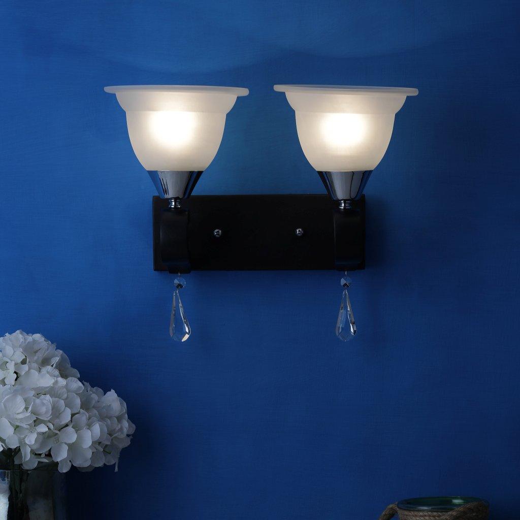 Black Metal Wall Light - G-20-2W-E27 - Included Bulb