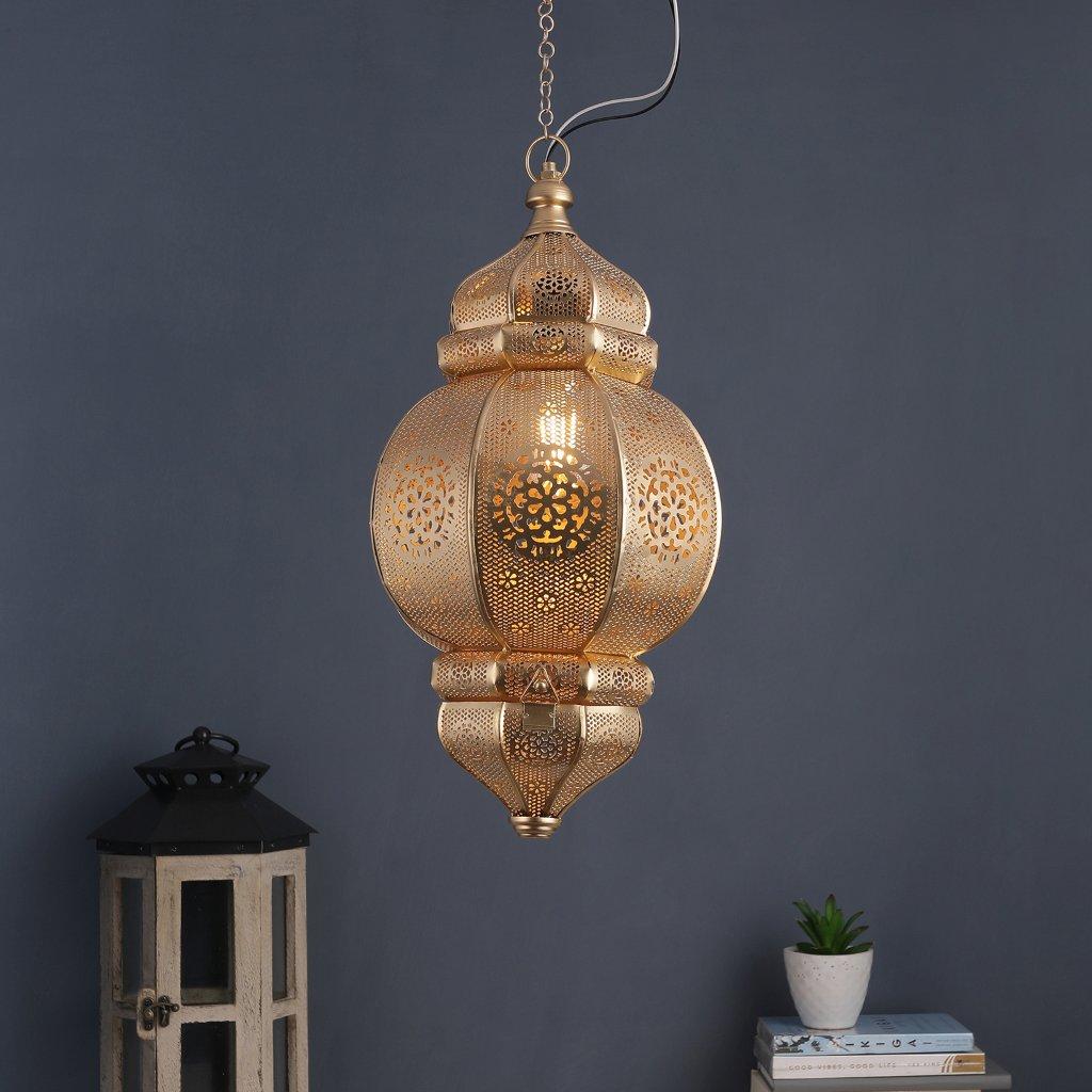 Gold Metal Hanging Light - GADA-HL-SMALL-GD - Included Bulb