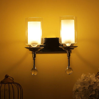 Silver Metal Wall Light - GB-77-2W-MIX - Included Bulb