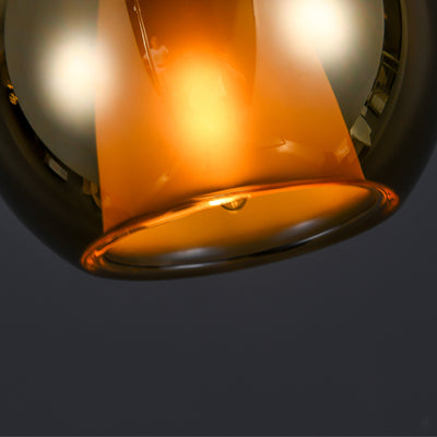 JSPHILO 4-354-1xE14-Gold Impressions Glass Hangings