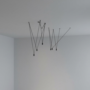 JS-GL_GHL-112_Wire pendant / accent_WH, Black (Antique Brass / Antique Copper - price on request)