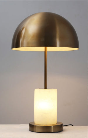 JS-GL-0002-TL - Antique Brass & White Metal & Onyx Marble Modern Wall Light