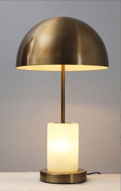 JS-GL-0002-TL - Antique Brass & White Metal & Onyx Marble Modern Wall Light