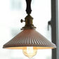 JS-GL-036- 1 - ANTIQUE BRASS & BLACK METAL & GLASS & WOOD Modern Hanging Light
