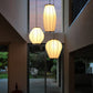JS-GL-10087-1 - Antique Brass Metal & Fabric Cloth Shade Hanging Light