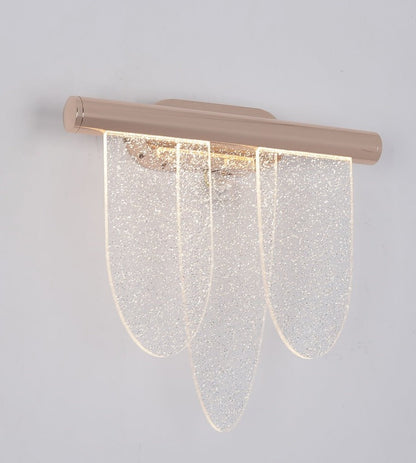 JS-GL-1086-300 - French Gold Metal & Glass Led Wall Light