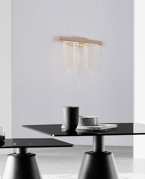 JS-GL-1086-300 - French Gold Metal & Glass Led Wall Light