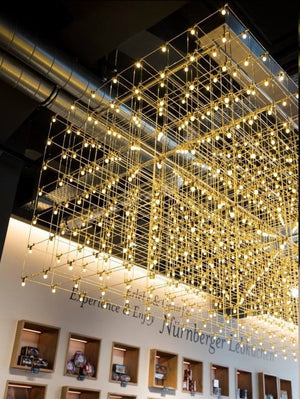 JS-GL-1090 - Gold Stainless Steel Led Chandelier