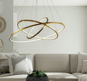 JS-GL-1163-3 GD - ANTIQUE BRASS METAL & ACRYLIC Cluster Hanging Light