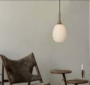JS-GL-1752-1 - ANTIQUE BRASS METAL & PLA Modern Hanging Light