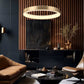 JS-GL-20016-60 - Antique Brass Metal & Acrylic Crystal Hanging Light